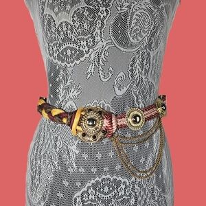 Braided Rope Belt With Adjustable Sizing